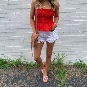 Pink Lily smocked top